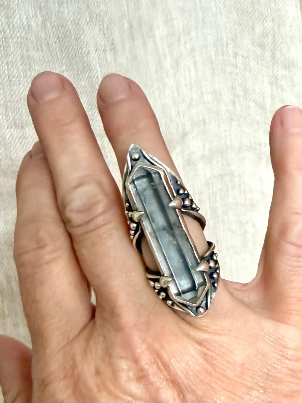 Acid Queen Jewelry Open Amplifier Ring, US 6.5 - Picture 5 of 16